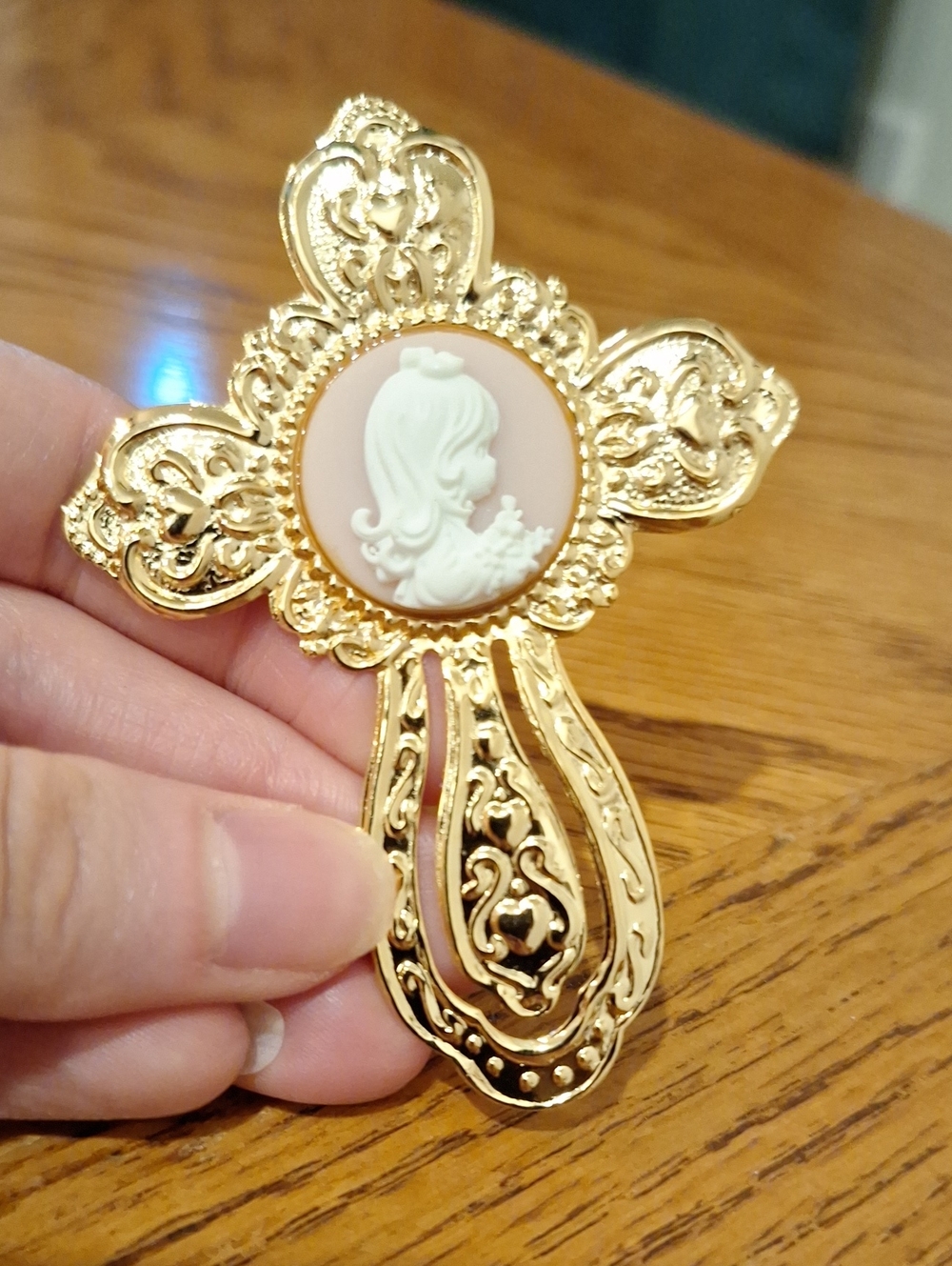 Precious Moments Gold Cross Bookmark